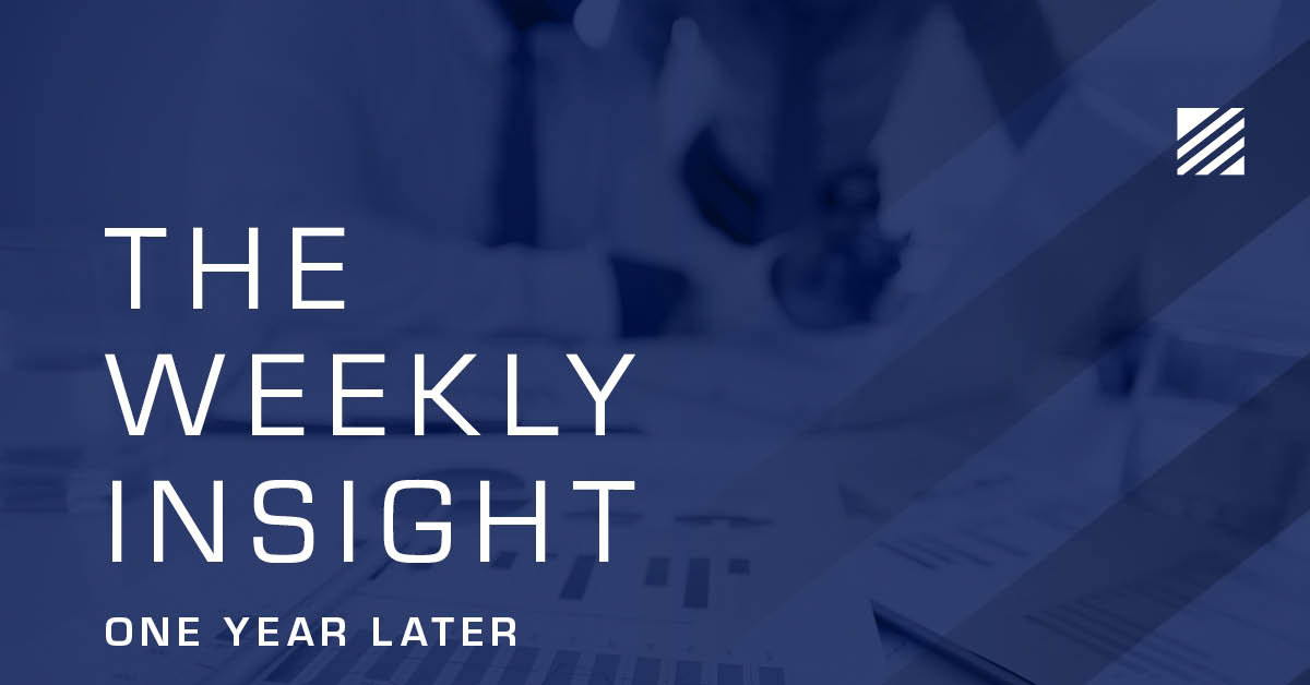 The Weekly Insight: One Year Later Graphic