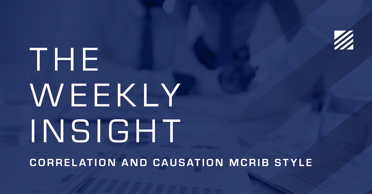 The Weekly Insight: Correlation and Causation McRib Style graphic