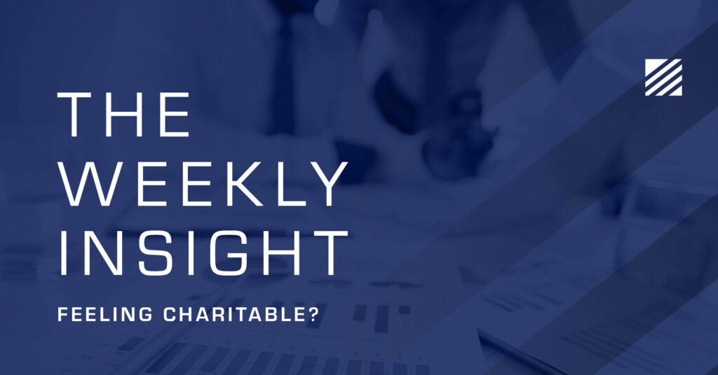 The Weekly Insight: Feeling Charitable? Graphic